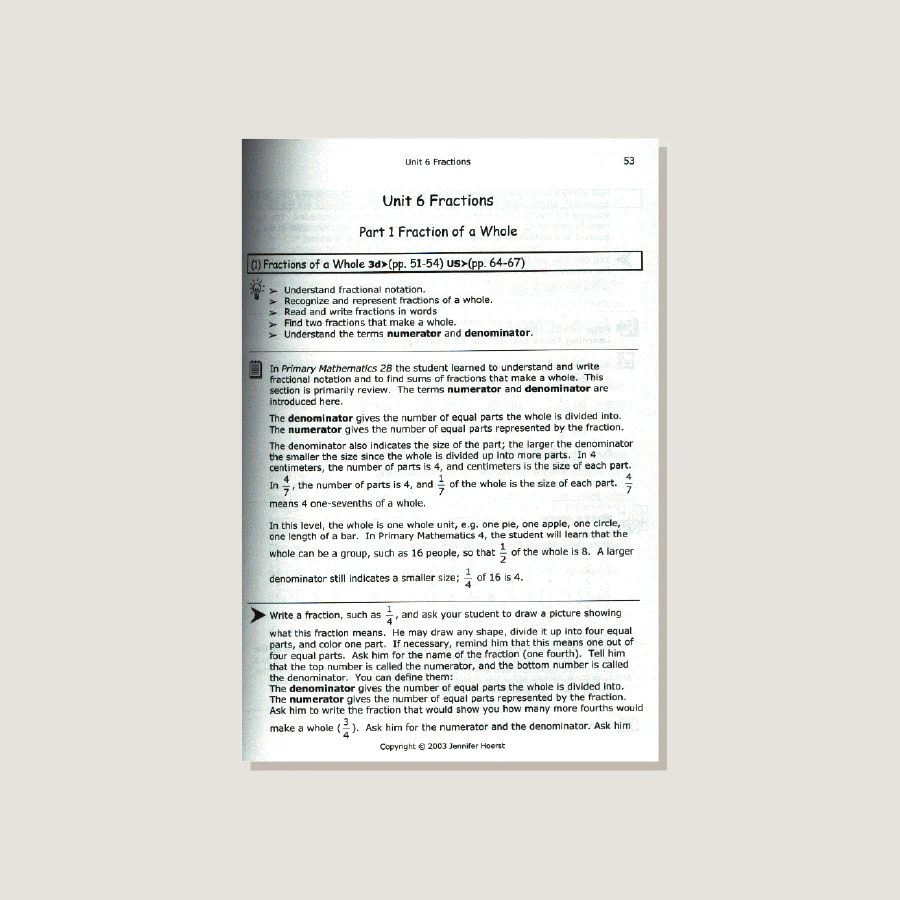 Primary Mathematics U.S. Edition Home Instructor's Guide 3B - Image 3