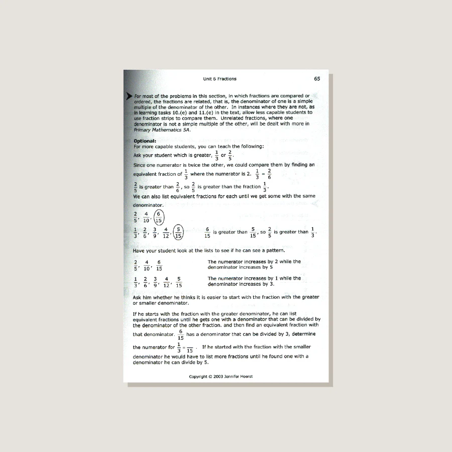 Primary Mathematics U.S. Edition Home Instructor's Guide 3B - Blemished - Image 4