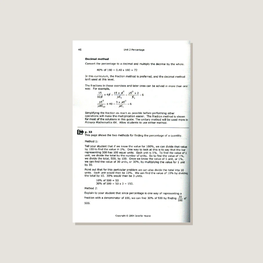 Primary Mathematics U.S. Edition Home Instructor's Guide 5B - Blemished - Image 3