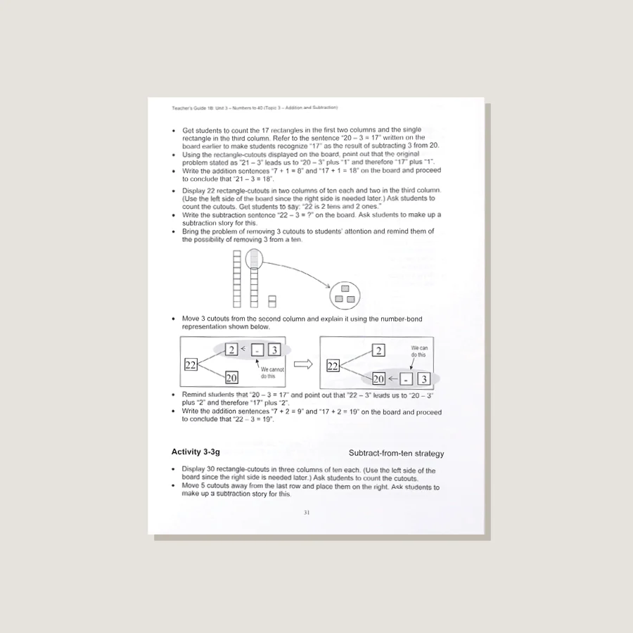 Primary Mathematics U.S. Edition Teacher's Guide 1B - POOS - Image 3