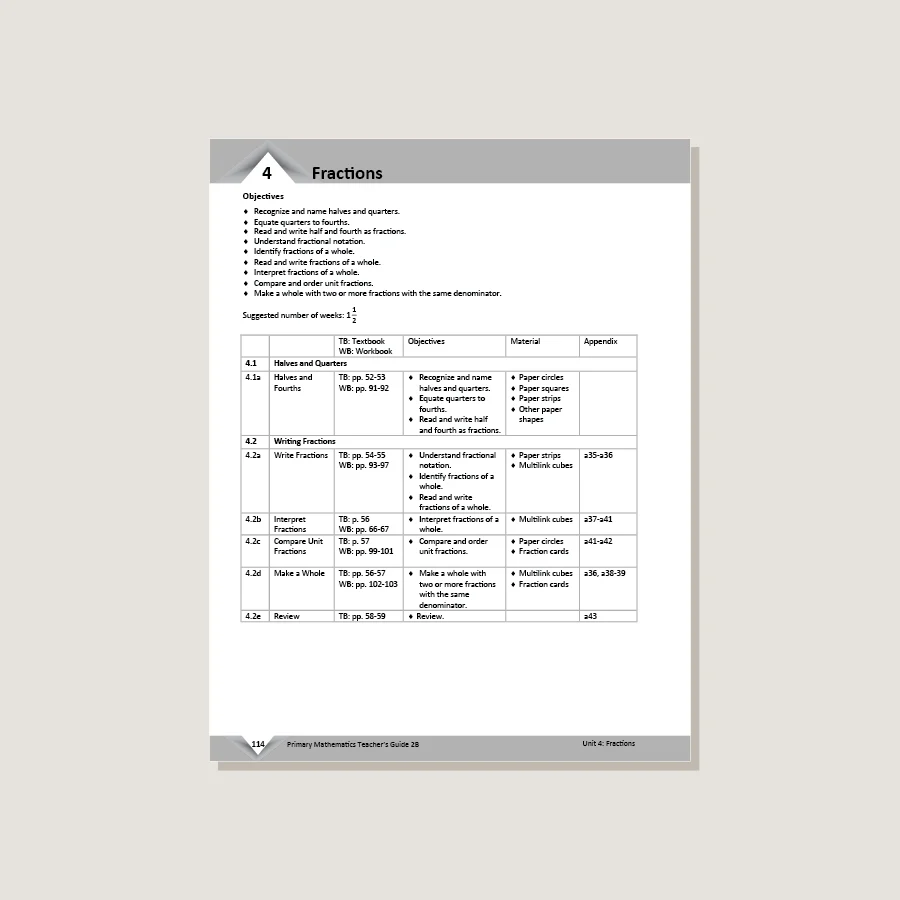 Primary Mathematics U.S. Edition Teacher's Guide 2B - Image 2