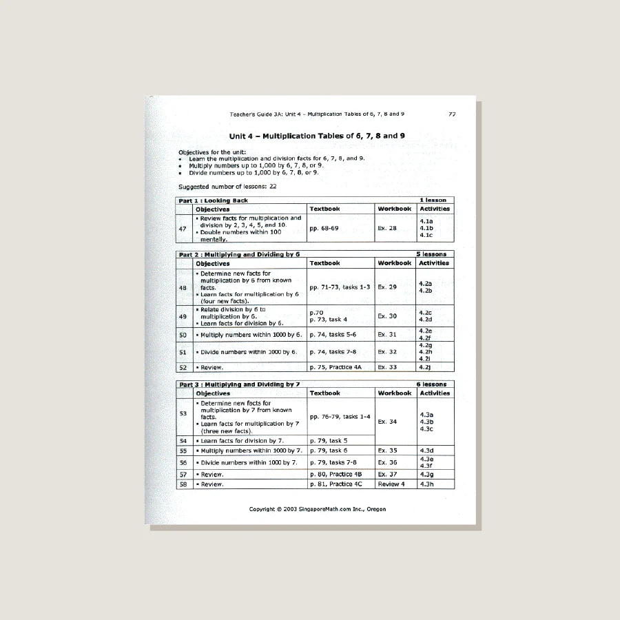 Primary Mathematics U.S. Edition Teacher's Guide 3A - Image 2