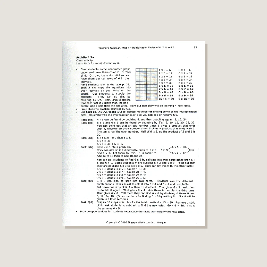 Primary Mathematics U.S. Edition Teacher's Guide 3A - Blemished - Image 4