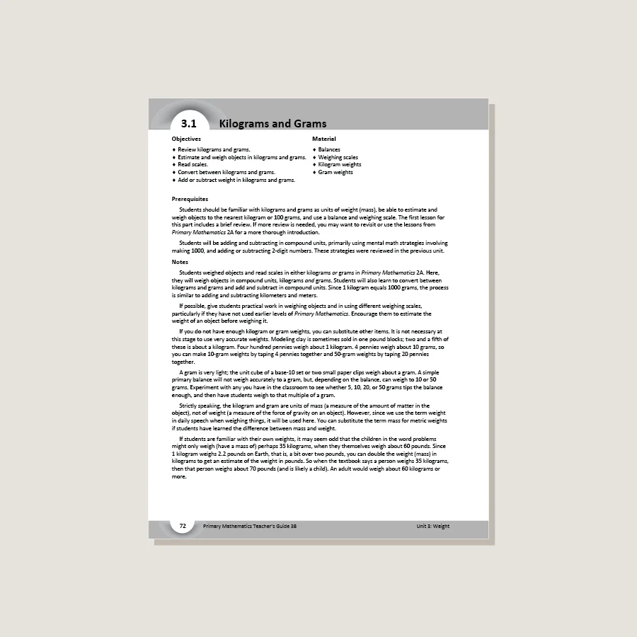 Primary Mathematics U.S. Edition Teacher's Guide 3B - Blemished - Image 3