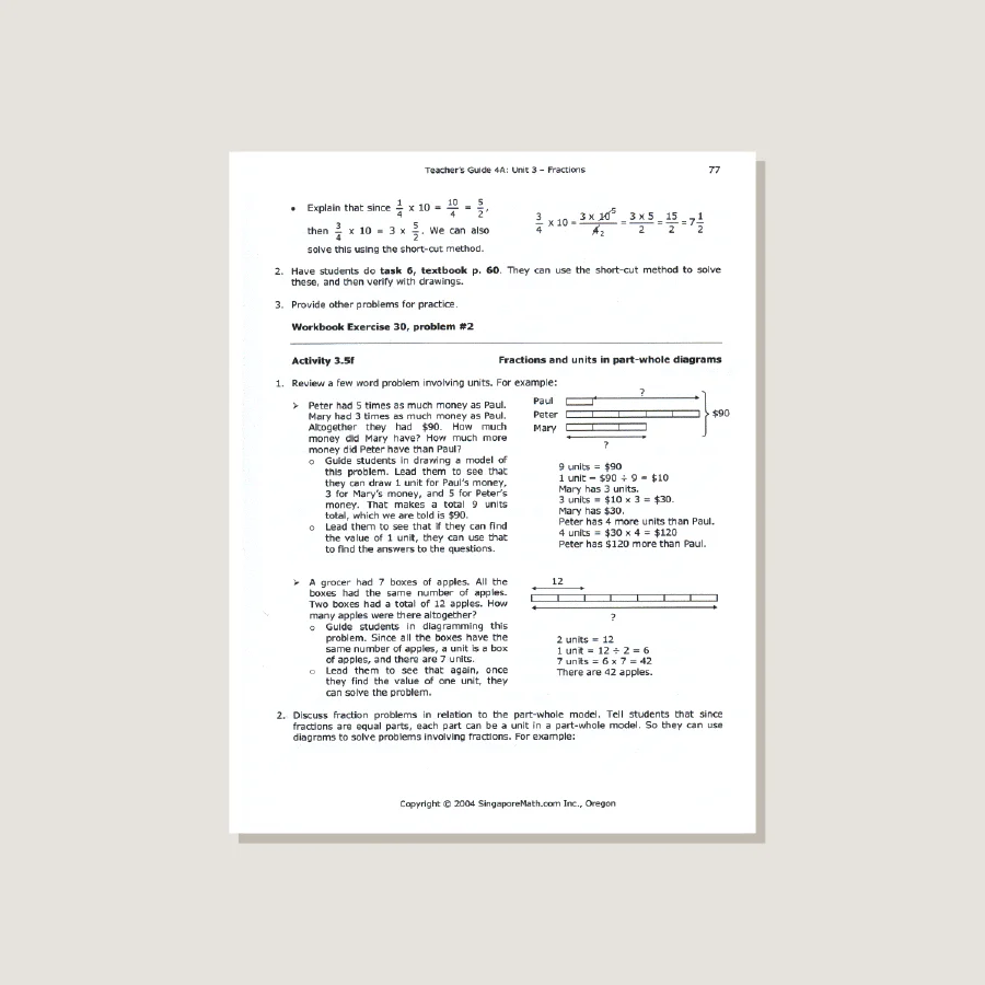 Primary Mathematics U.S. Edition Teacher's Guide 4A - Image 4