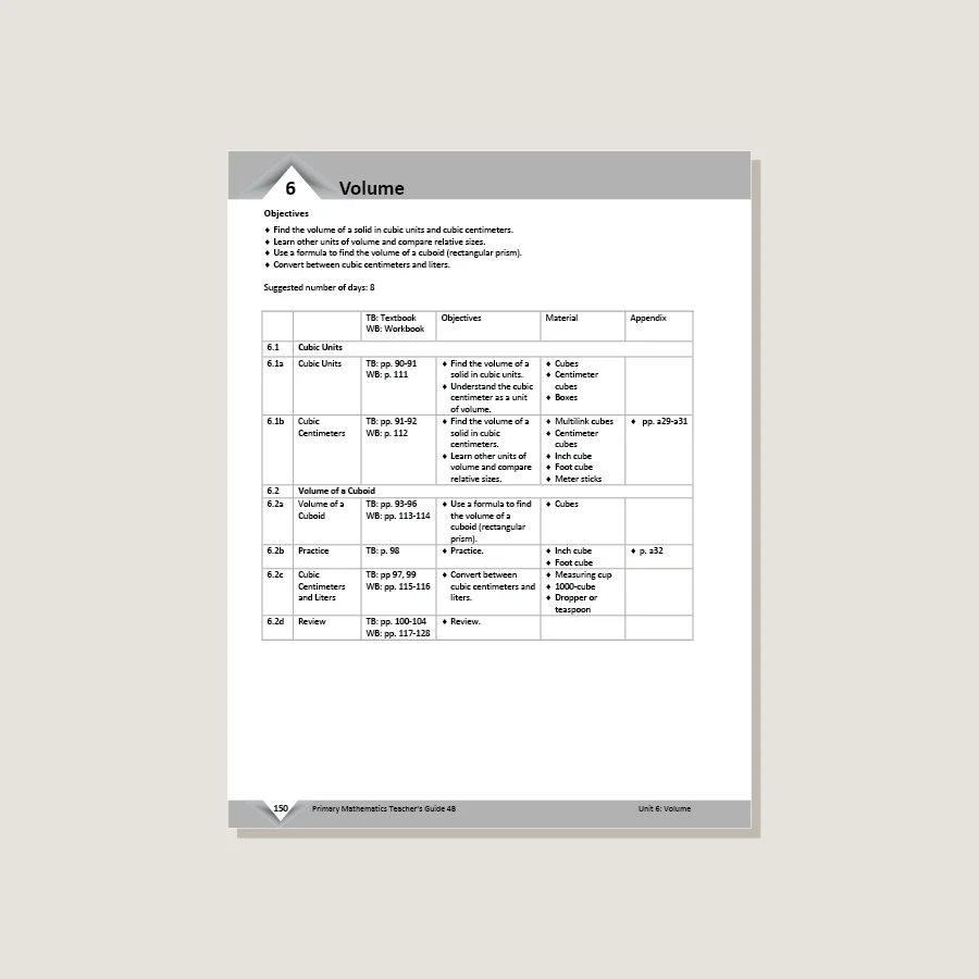 Primary Mathematics U.S. Edition Teacher's Guide 4B - Image 2