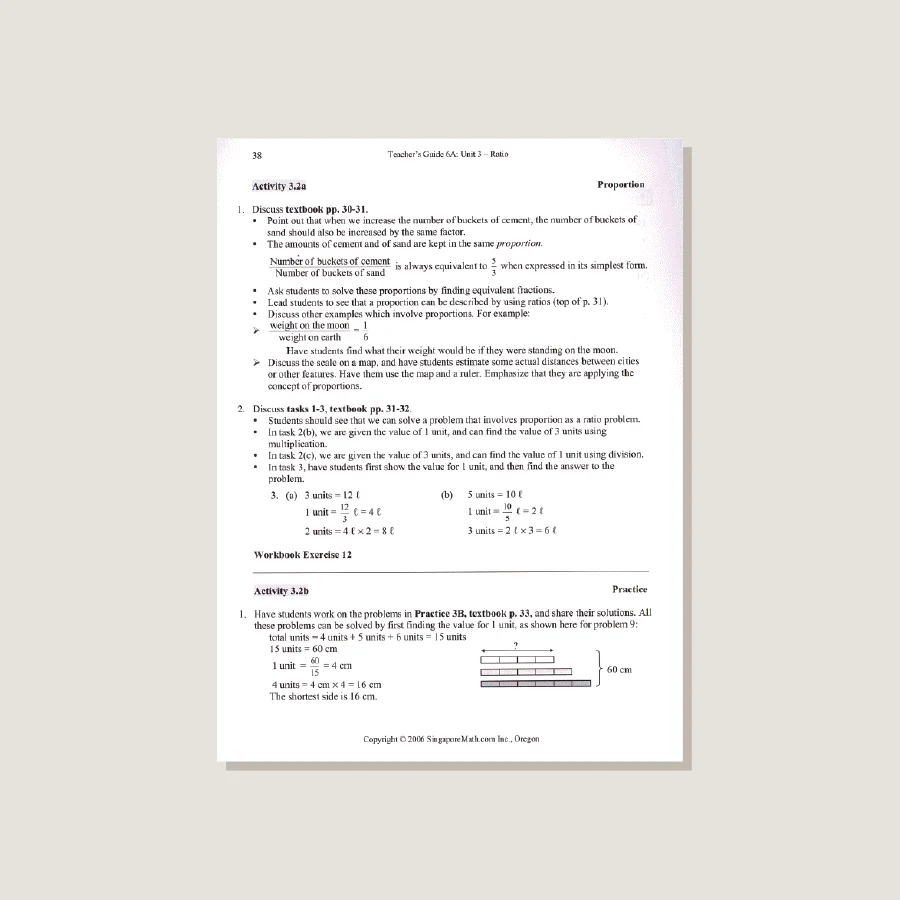 Primary Mathematics U.S. Edition Teacher's Guide 6A - Image 4