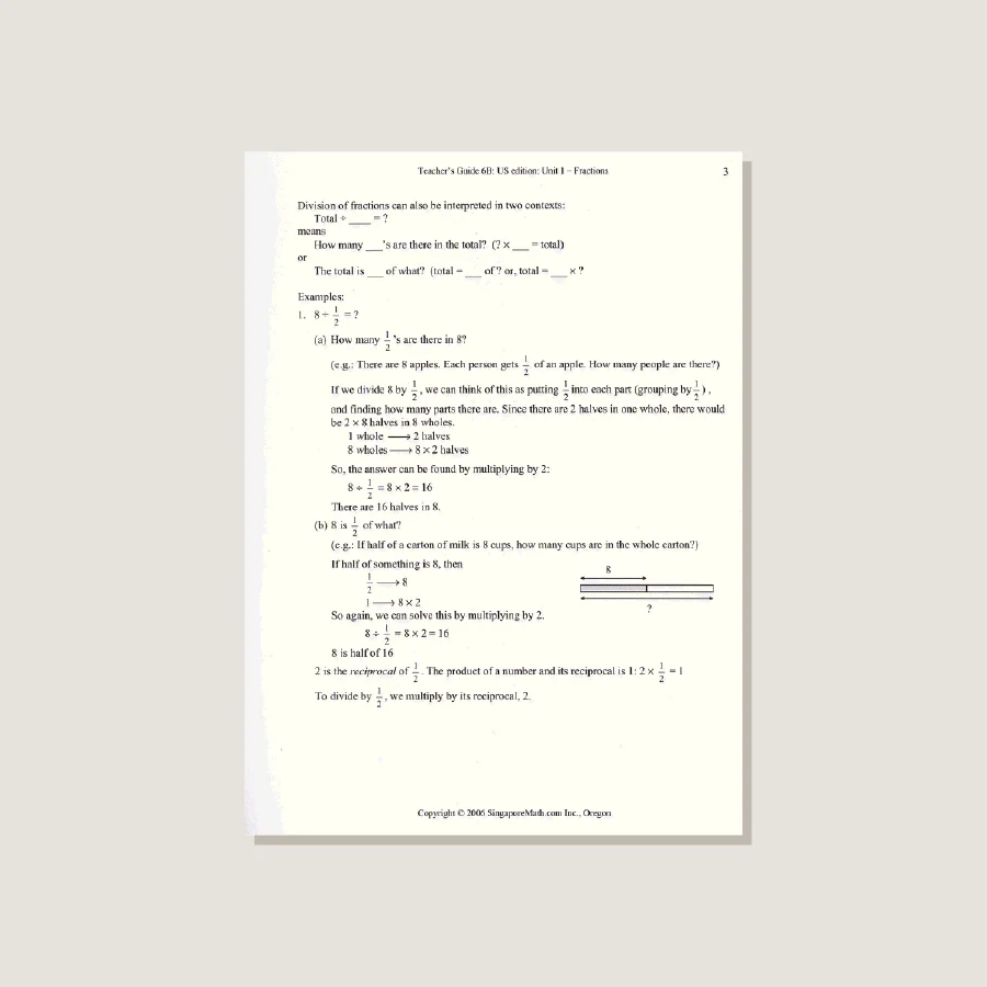Primary Mathematics U.S. Edition Teacher's Guide 6B - Image 3