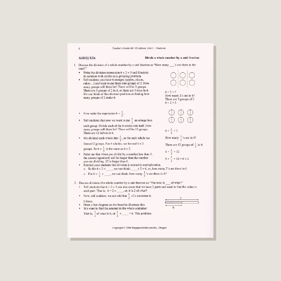 Primary Mathematics U.S. Edition Teacher's Guide 6B - Image 4