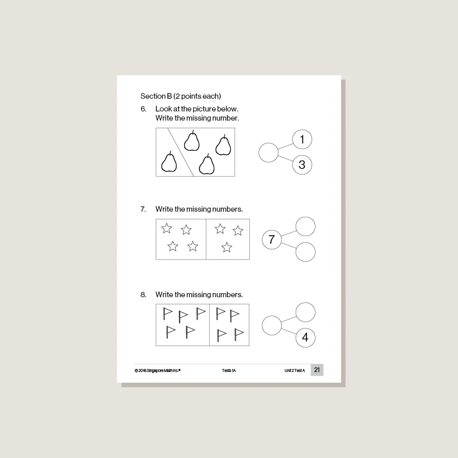 Singapore Math Common Core Tests 1A - Blemished - Image 3
