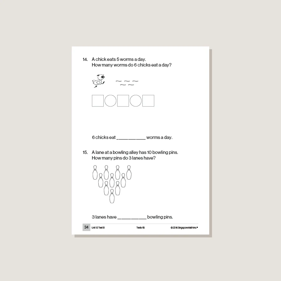 Singapore Math Common Core Tests 1B - Blemished - Image 4