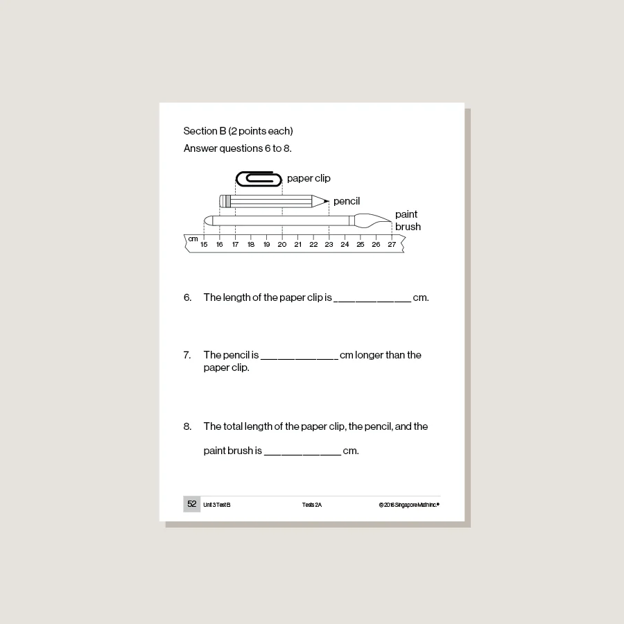 Singapore Math Common Core Tests 2A - Blemished - Image 3