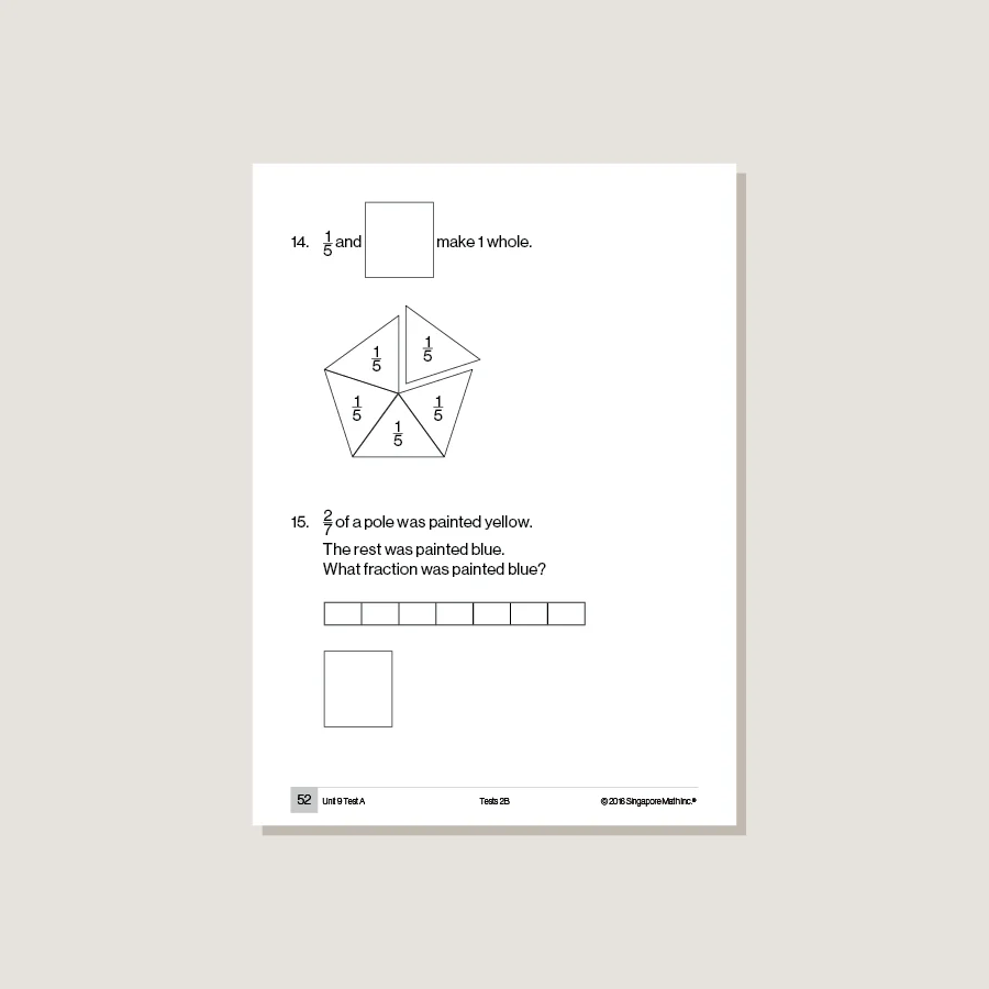 Singapore Math Common Core Tests 2B - Blemished - Image 4